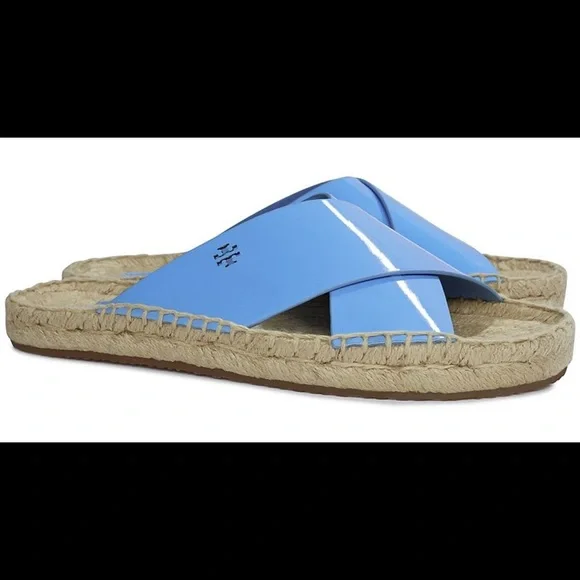 Tory Burch Bima Patent Espadrille Slide sandals - Picture 1 of 11